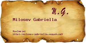 Milosev Gabriella névjegykártya